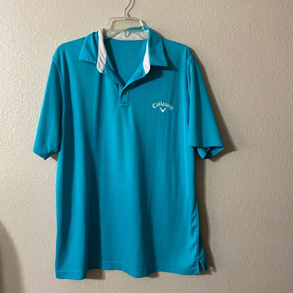 #7545 Calaway Mens Light Blue Golf Shirt XL